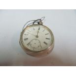 A silver pocket watch