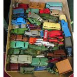 A large collection of Dinky cars and vehicles many pre-war, approximately 47