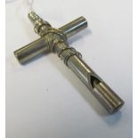 A Tiffany cross whistle marked 925