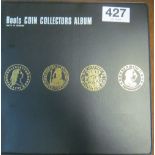 A grey album of mixed silver and cupro nickel British coins, shillings to halfcrowns (10.80 pre '