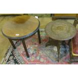 A mahogany table and Indian table