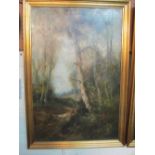 Jamieson - a pair oils stream in tree glade (one restored)