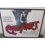 A poster 'Come to the Cabaret' Liza Minelli, folded