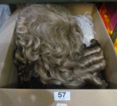 Six historical style wigs