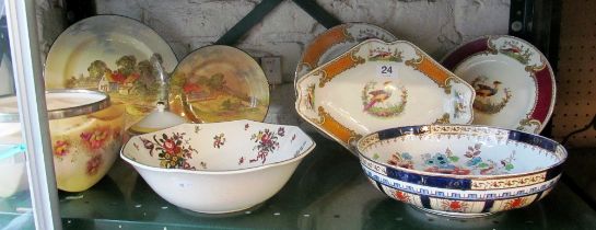 Two Royal Doulton plates and other china