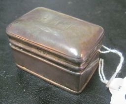 A silver ring box