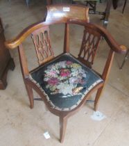 An Edwardian corner chair