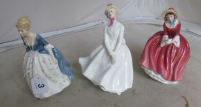Three Royal Doulton ladies; Alison, Mary and Denise