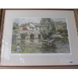 Sturgeon - two signed limited edition prints 'River by Christchurch Bridge' 44/850 and 'Christchurch