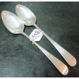 Two Newcastle silver spoons 4.2 ozs