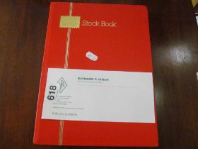 A stock book and stamps