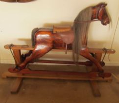 A large rocking horse