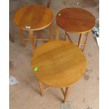 Three small Danish drop flap side tables