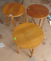 Three small Danish drop flap side tables