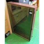 A glass front wall display case (no shelves)