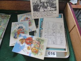 Three Vernet postcards and Christopher Wadden postcards