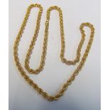 A gold coloured chain marked 375. 36g
