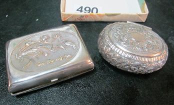 An Indian snuff box and Chinese cigarette case