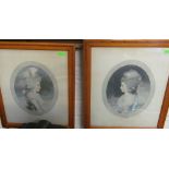 A pair of mezzotints 18th Century ladies signed Jackson Stodart and other portraits