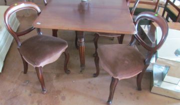 A set six Victorian balloon back chairs