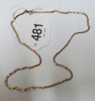 A 9ct gold chain 9.5gm