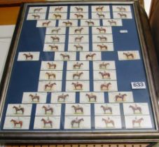 A framed cigarette card set Grand National and Derby