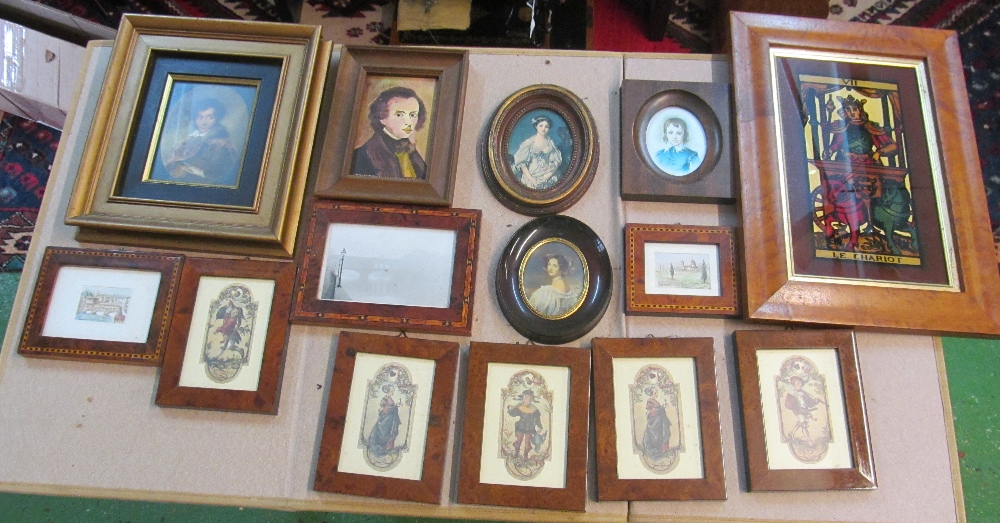 Various portrait miniatures