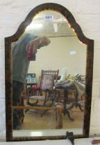 An arched mirror and gilt mirror damaged