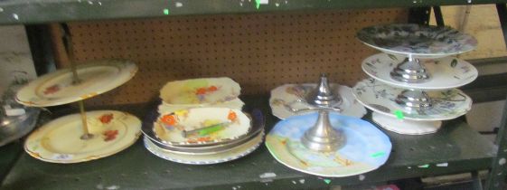 A group of cake plates (some without stems)