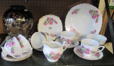 A Colclough teaset and vase