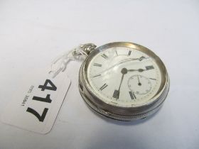 A silver pocketwatch (cracked glass)