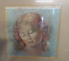 A modern oil copy of Angel's Head after Andrea Vernocchio, signed and dated 1995