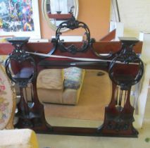 An Edwardian overmantel mirror