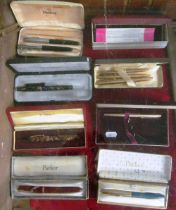 Various boxed Parker Pens