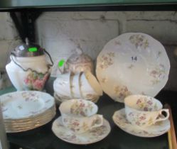 An early Thomas Morris seventeen piece Staffordshire teaset and other items