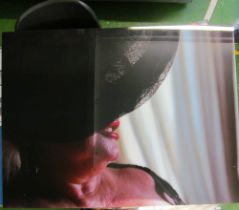 A large photographic study 'Lips' on perspex reverse mounting by Spectrum Photographic 110cm x 84cm