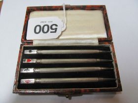 A set of four Sterling silver Bridge markers (i.c)