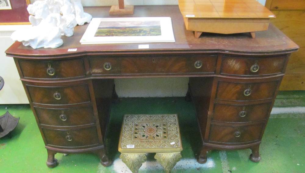 A twin pedestal desk