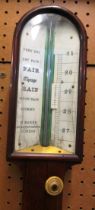A rosewood stick barometer