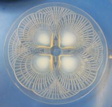 A Lalique small Coquilles plate etched R. Lalique France 8" diameter