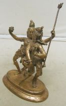 A Thai bronze model two dancing figures