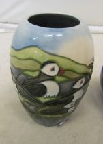 A modern Moorcroft puffin vase (second)