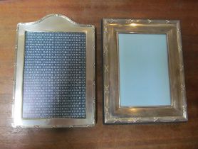 Two silver photo frames