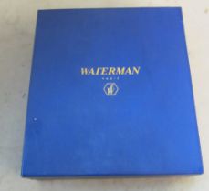 A Waterman fountain pen and matching case in presentation box and ink