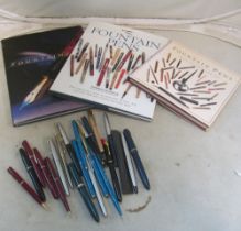 A collection of Parker Pens pencils et cetera and three Brooks pen books by Jonathon Steinberg 22No