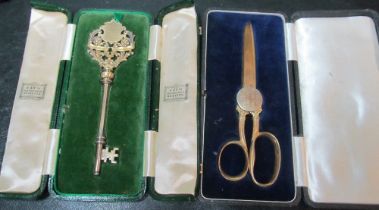 Brighton Mayor Scissors Olive Road Bridge and silver Viceroy Lodge key