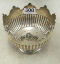 A silver bowl