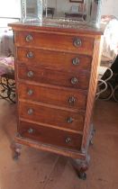 A six drawer chest