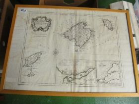 Various prints, photographic prints and a map of Majorque