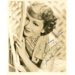 COLBERT CLAUDETTE: (1903-1996) French-born American actress,